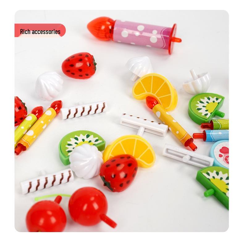 Children's Birthday Cake Pretend Play Kitchen Toy for Ages 1-3