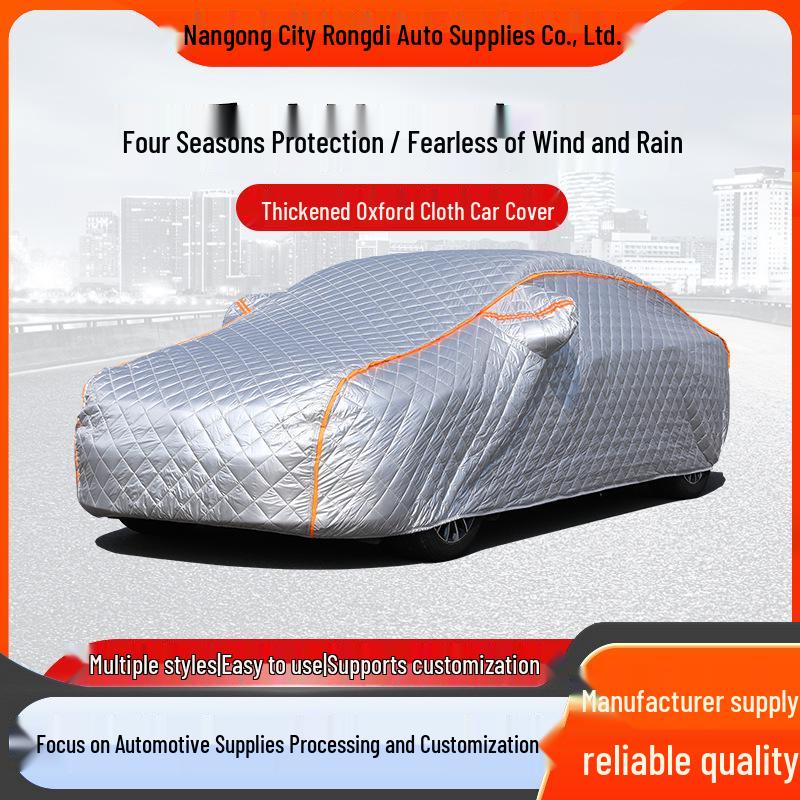 

Universal Waterproof Car Cover: Sun & Hail Protection, Heat Insulation, Four Seasons, Durable Oxford Cloth Custom Size or Vehicle Model