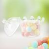 12Pcs Gift Bags Transparent Crown Plastic   Box For Party Gift Chocolate Boxs;Pink: