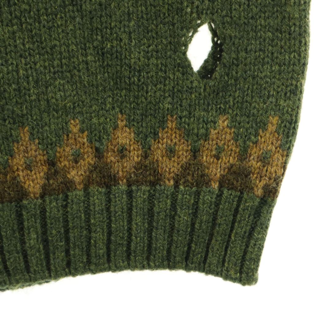 Unused KAPITAL Made In Japan Long Sleeve 3G Cutout Raglan Sweater 3 Knit Women Used