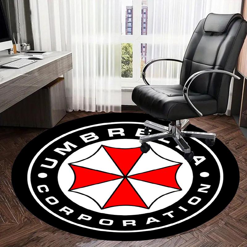 1pc Umbrella Corporation Logo Round carpet, Made of Polyester,Perfect for Decorating Office Chairs, Living Rooms,fplt270