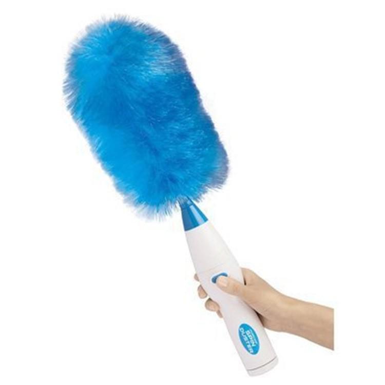 Electric Spin Duster with Bendable Feather Brush, 180-Degree Rotation for Cross-Border Cleaning