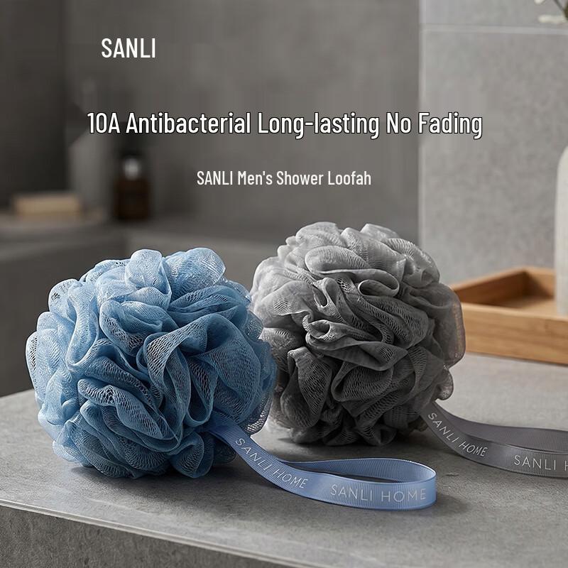 Sanli Large Antibacterial Bath Sponge (2-Pack)