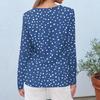 Women's Fashion Casual Long Sleeve Flowers Print Round Neck Top