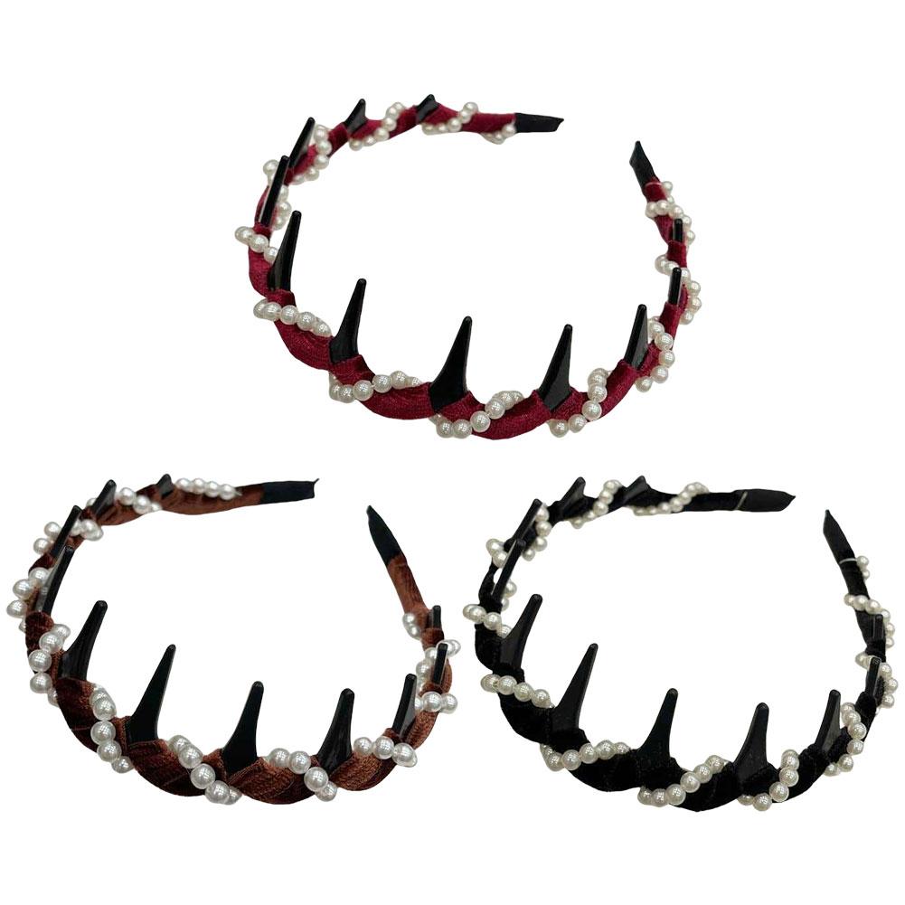 3Pcs Elegant Headband Vintage Hairband Fashion Non-slip Hairband Fashion Hair Accessories Gifts for Women Girls