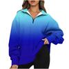 2025 Women's Printed Top Half-zipper Pullover Long-sleeved Sweatshirt Female