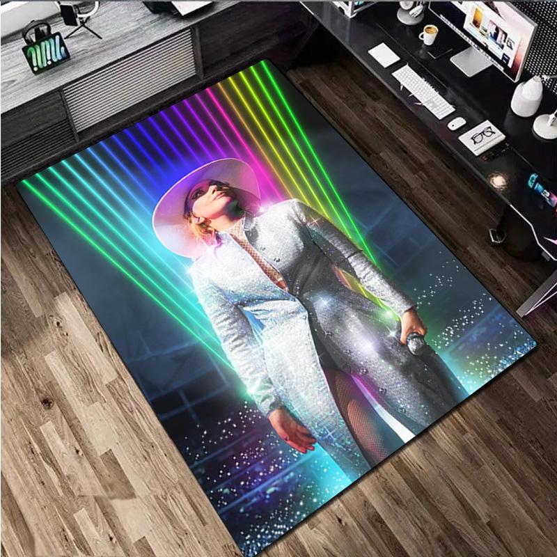 Tappeto Lady Gaga - Tappeto per la casa Tappeto decorativo per ufficio Per soggiorno Camera da letto Zerbino Tappeto da pavimento Tappeto per area sedia da computer