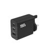 150W 3 Port USB C Chargers Plugs QC3.0 PD3.0 150W 2 Type C 1 USB Fast Chargers Plugs for Cellphone, Laptops, Tablets
