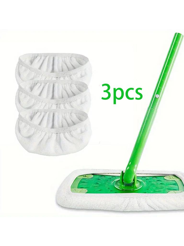 1/3/6pc Microfiber Mop Cloth Dry Cleaning Cloths Reusable Microfiber Mop Pads Green Furniture Flooring Mop Washable Rag Towel
