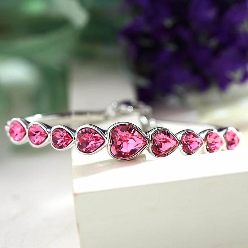 

Браслет с кристаллами любви синий