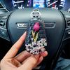 1Pc Luxury Flower Car Key Holder Storage Case Crystal Keychains Key Cover Key Bag for Car Accessories