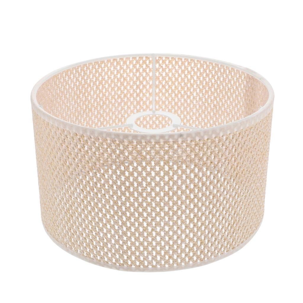 Einfacher Lampenschirm Imitation Gewebter Lichtschutz Beige Stark Langlebig Einfach zu Installieren Moderner Stil Simulierte Rattan-Weberei Lampenabdeckung