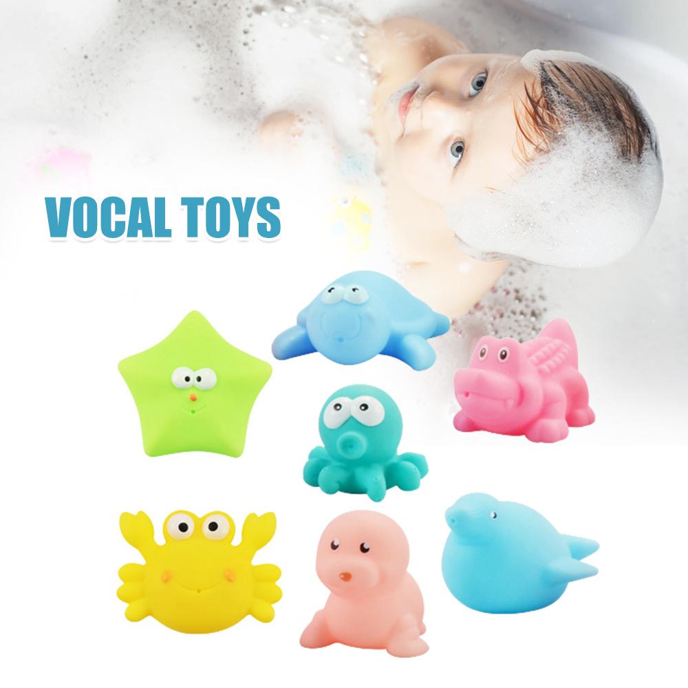 Baby Bath Toys Cute Cartoon Silicone Animals Water Toys Swimming Pool Water Game