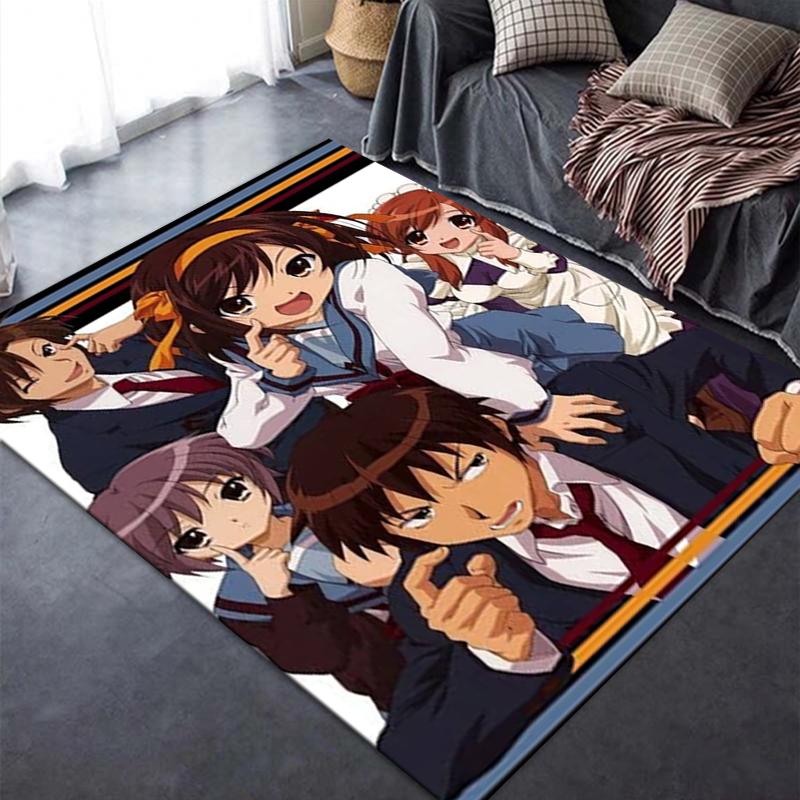 2026 NEW The Melancholy of Haruhi Suzumiya Carpet Rug for Living Room Bedroom Home Sofa Decoration,Kids play Non-slip Floor Mat