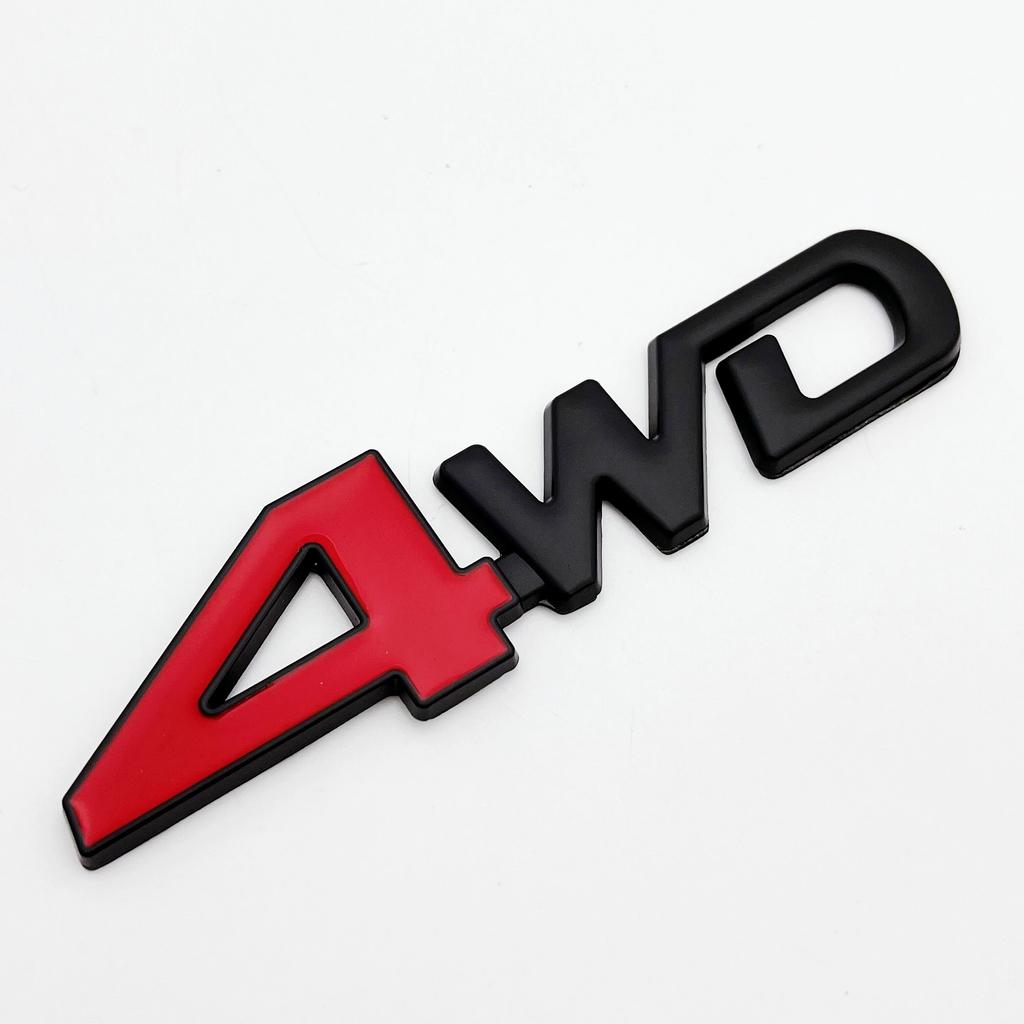 AAXH1 4WD Logo 3D Metal Sticker For Prius I20 I40 Tucson Compass Renegade Patriot Wrangler Car Wing Fender Rear Trunk Badge Emblem