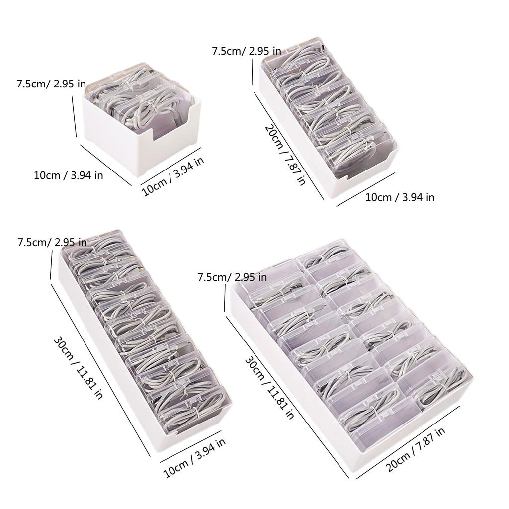 Sturdy Plastic Organizers Box With Multiple Compartments Accessory for Efficient Home Storage and Space Saving Designs