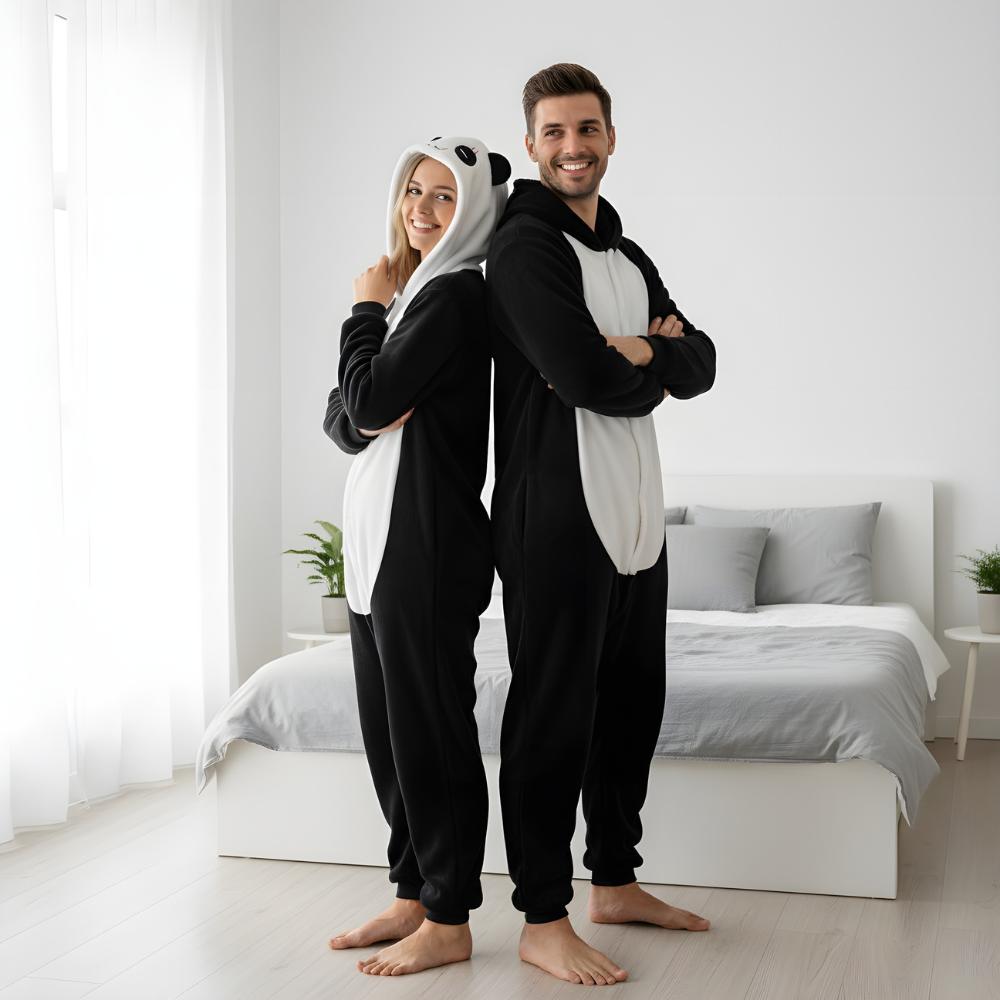 Einteiler Kigurumi Schlafanzug Kostüm Panda Kostüm : 175-185cm