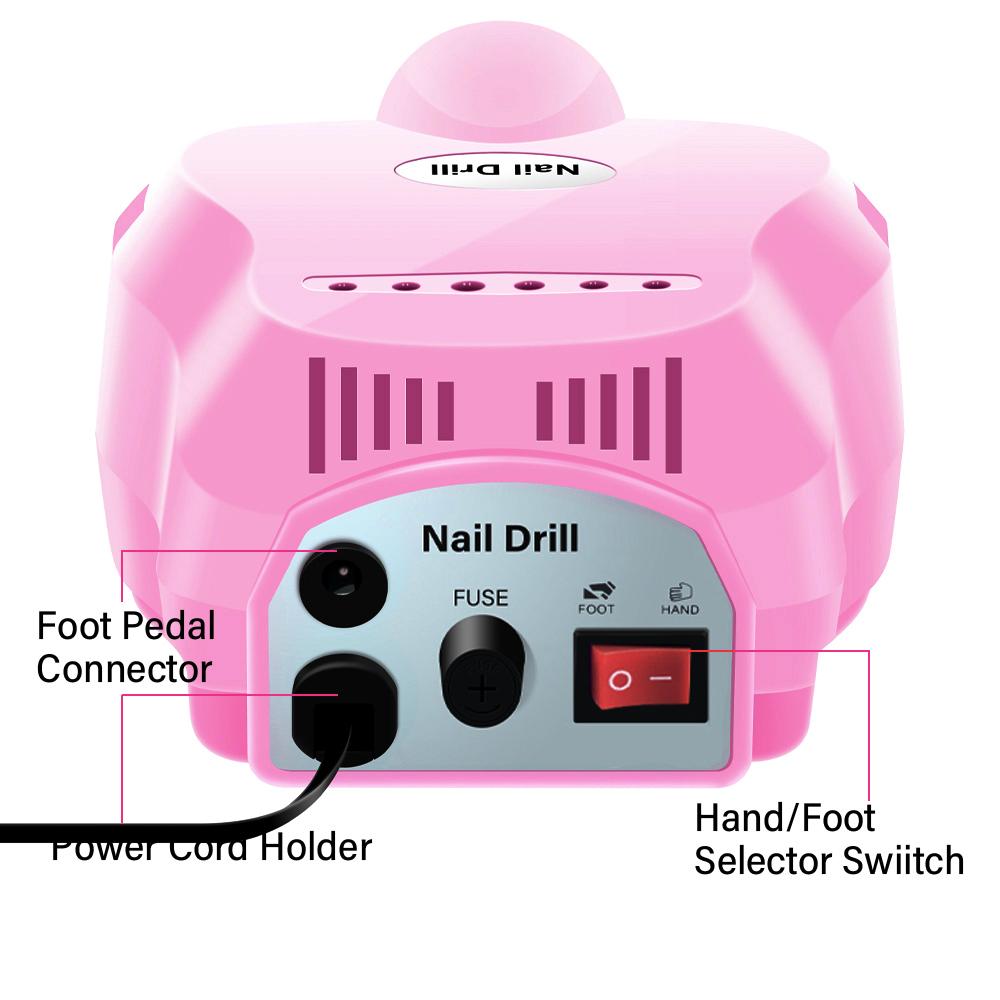 LINMANDA Mașină Electrică de Pilit Unghii Ajustabilă 20000RPM Freză Abrazivă Pedichiură Manichiură Set de Freze Echipament pentru Lustruirea Unghiilor