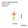 18K Gold Plated Astronaut Pendant Necklace with Drip Oil and Micro-Inlay Design