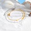 Minimalist Heart-shaped Anklet for Women,Gold Color Flat Rolo Chain Stainless Steel Anklets,Fashion Jewelry Gifts