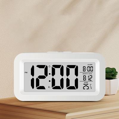 LED Digital Alarm Clock 12/24H Electronic Multi-function Digital Clock Temperature Date Clocks Desktop Clocks Home Office Decor