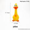Bite-Resistant Latex Squeaky Dog Toy - Standing Chicken or Big-Mouthed Duck Teething Toy.