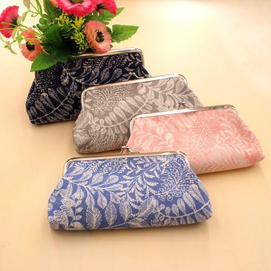 Coin Purse with Kiss-lock Closure
