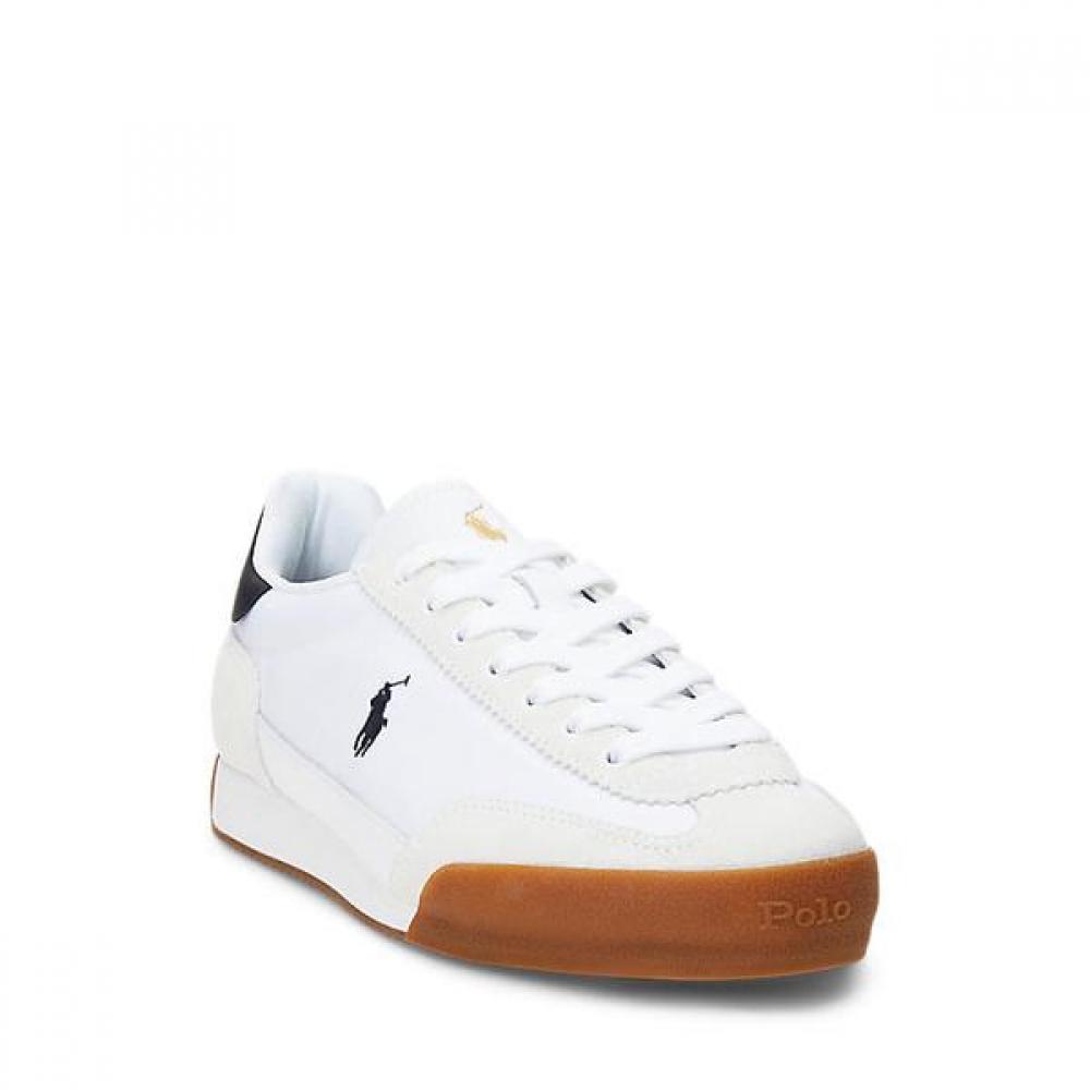 Ralph Lauren Hester Suede And Canvas Sneakers  Mapsftw0ct20683100 