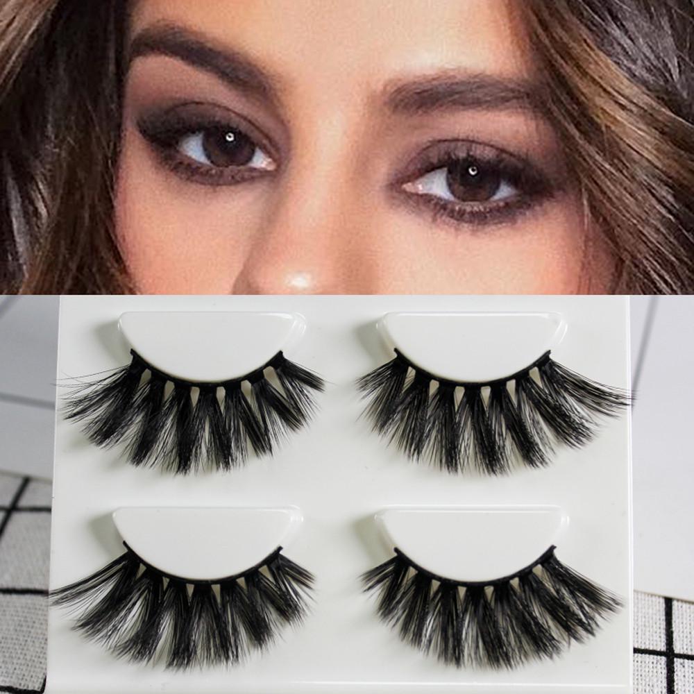(brisand) 3 Pairs 3D Long False Eyelashes Makeup Natural Fake Thick Black Eye Lashes