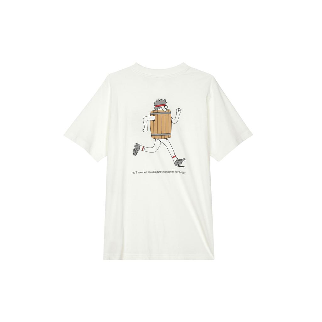New Balance Barrel Runner T Shirt Men's White MT41596S-ST
