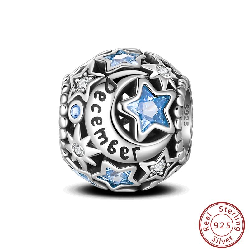 Lucky Copper Craft Birthday Zodiac Series Colorful Shining Zircon Lucky Beads Charms 3Mm Diy Exquisite Jewelry Making