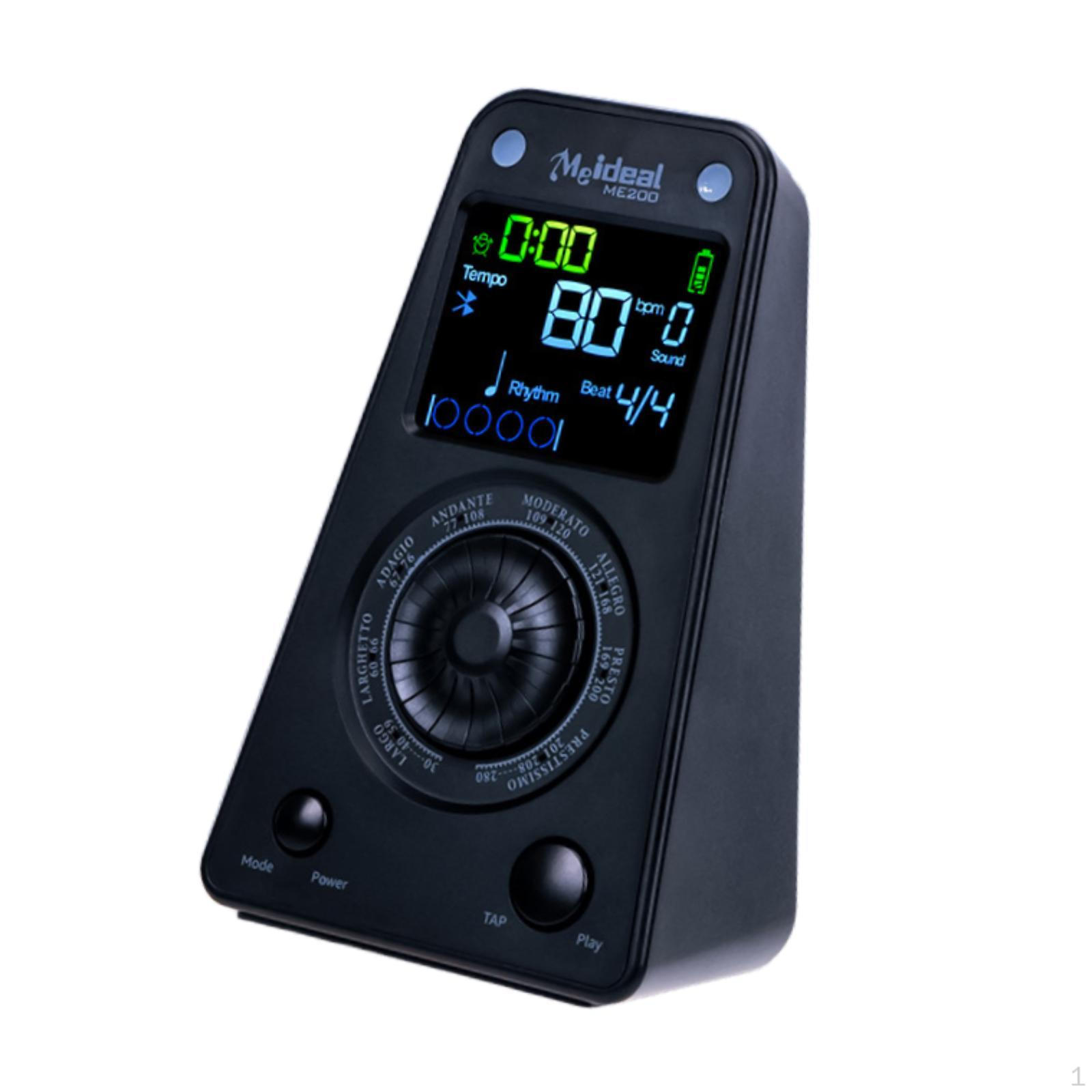 Цифровой метроном для фортепиано, регулируемый контроль темпа ударов, с таймером, электронный, на день рождения чёрный