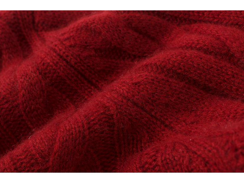 Women's 100% Pure Cashmere Round Neck Cable Knit Sweater