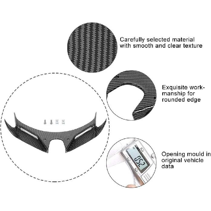 400-Front Fairing, Carbon Fiber Front Fairing Aerodynamic Wing Cover ABS Fits for 250/400 18-20