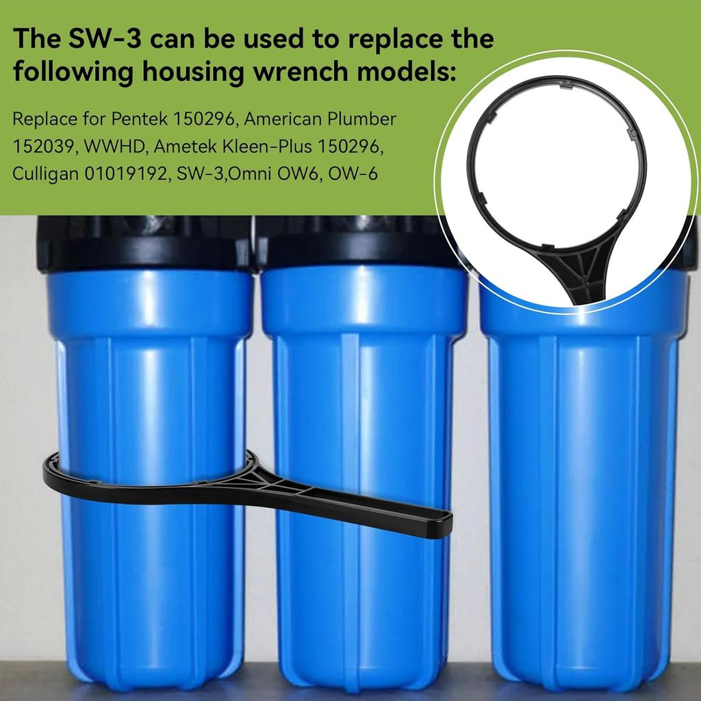 SW-3 Water Filter Wrench Replacement For Pentair Pentek 150296 Spanner Wrench Fit For 10" Big Blue Housings, Big Blue Water Filter Housing Wrenchs