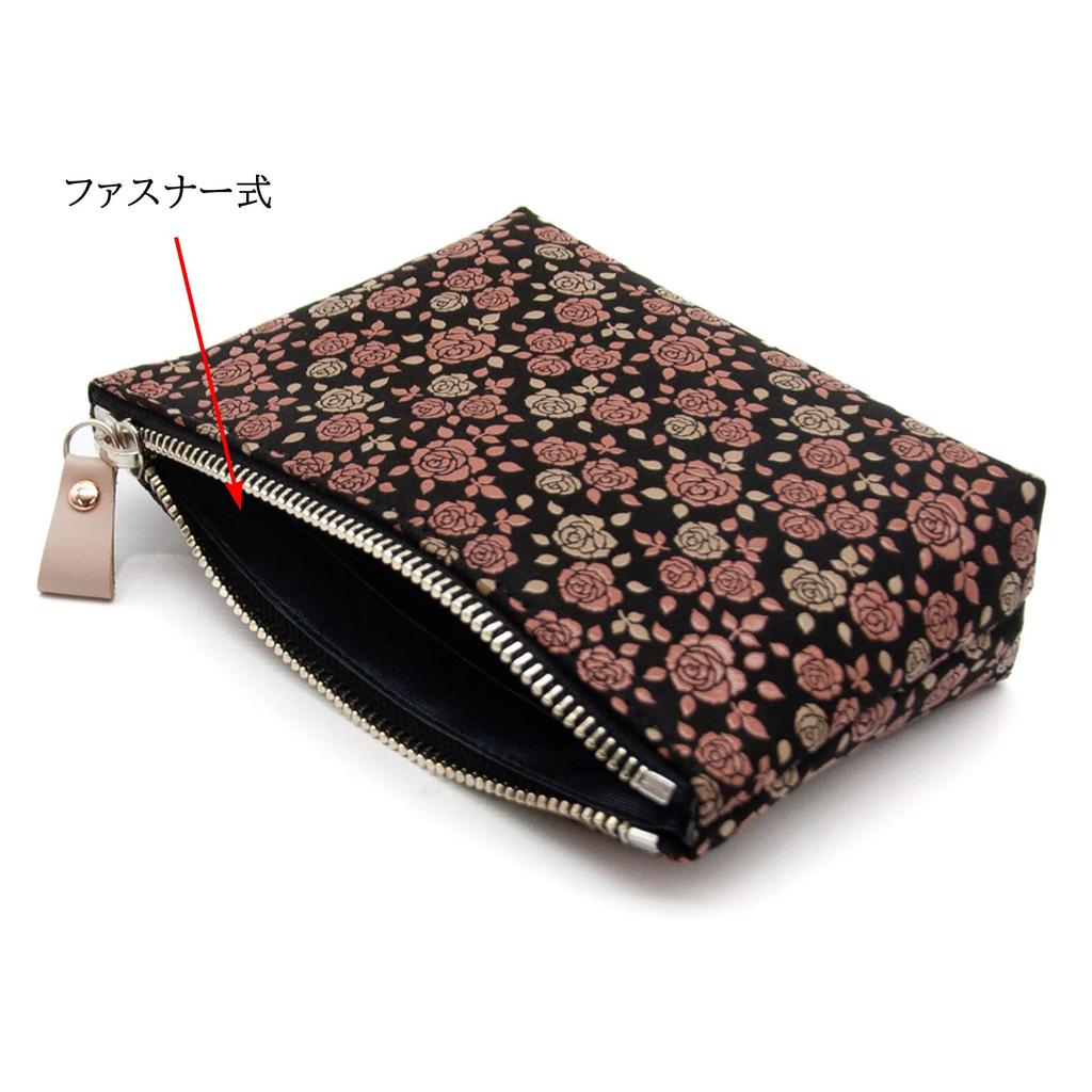 Inden Kaguwa Rose Traditional Koshu Inden Deer Original Brand Inden-ya Pouch, Design, Craft, Leather, Lacquered, (No. 8408)