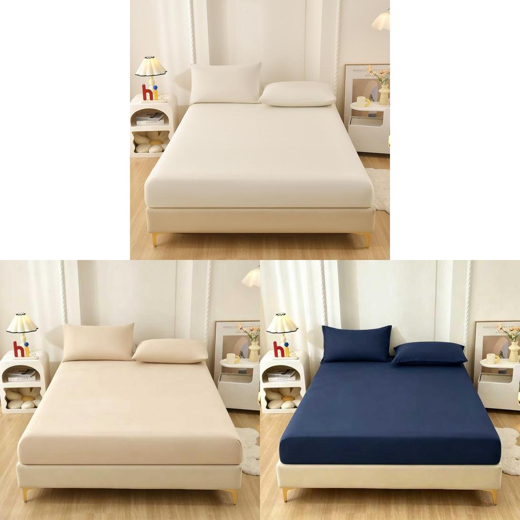 Polyester Fitted Sheet 30cm Deep And Solid Color With Breathable Fabric For Bedroom Use