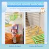 Hamster Cage with Tunnel, Platforms, Bowl, Water Bottle, House, Ramps and Exercise Wheel, 46x30x58 cm, Orange