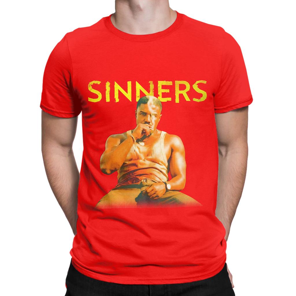 Michael B and Sinners smoking Funny 100 Cotton TShirt Sinners Tops Tees For Unisex