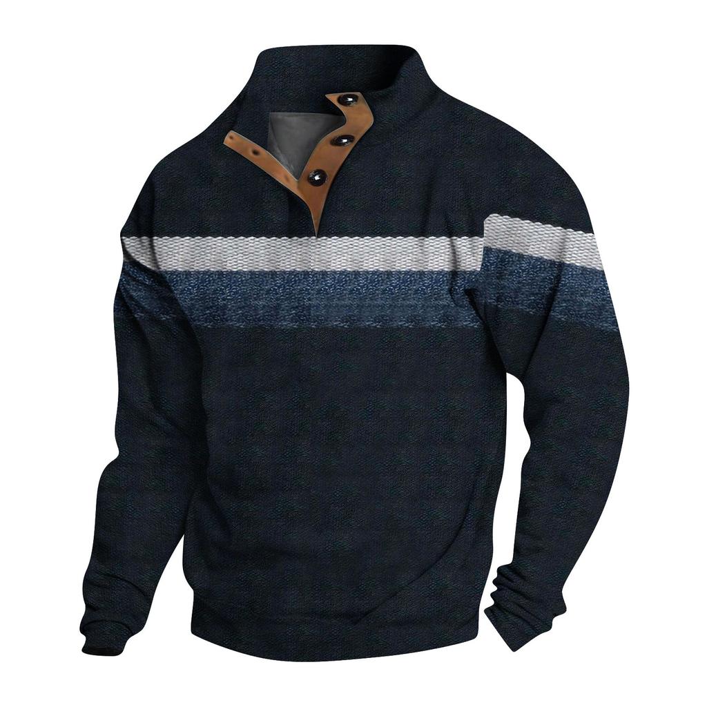 Spring And Men's Standing Collar Sweatshirt Is Outdoor Casual Sweaters Tops