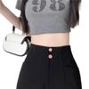 2024 Women's High-Waisted Black A-Line Shorts – Spicy Style Summer Casual Slimming Fashion.