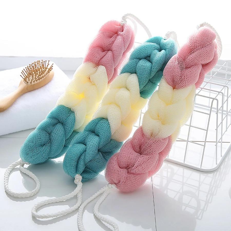 Long Bath Loofahs Stretchable Braided Mesh Exfoliating Loofah Back Scrubber Ball Body Bath Shower Sponge Housewear & Furnishings