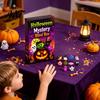 Halloween Desk Ornament Squeeze Toy Advent Calendar, 24 Day Ghost Pumpkin Fidget Cute Figurines Toys Set, Collectible Figures Gift Box for Kids,