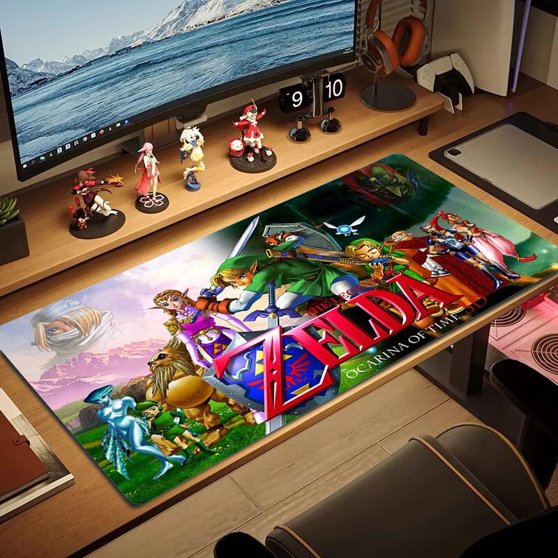 Game Legend of Zelda Color Mouse Pad Large Gaming Table Cushion Non-slip Laptop Tablet Big Mousepad XXL Mat Mini PC Playmat With Lock edge