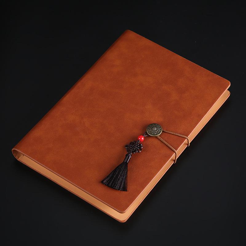 Retro Chinesischer Knoten A5 Loseblatt-Notizbuch - Business-Stil B5 Notizblock mit individuellem Logo