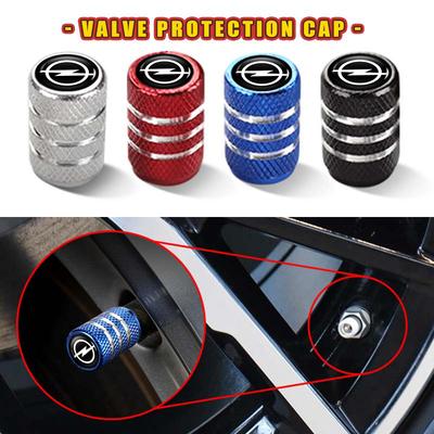 Dla Opla 4 szt. Aluminiowe pyłoszczelne nakrętki na wentyle opon samochodowych Zafira Meriva Mokka Vivaro Vectra Antara Ampera