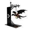 Drachenkultur Sammlerfigur Fantasy Bücherregal Lampe, Retro Fliegendes Licht, Geschenk für Literaturfans Kreative Buchstütze mit Licht für Lese-Ecke in der Bibliothek