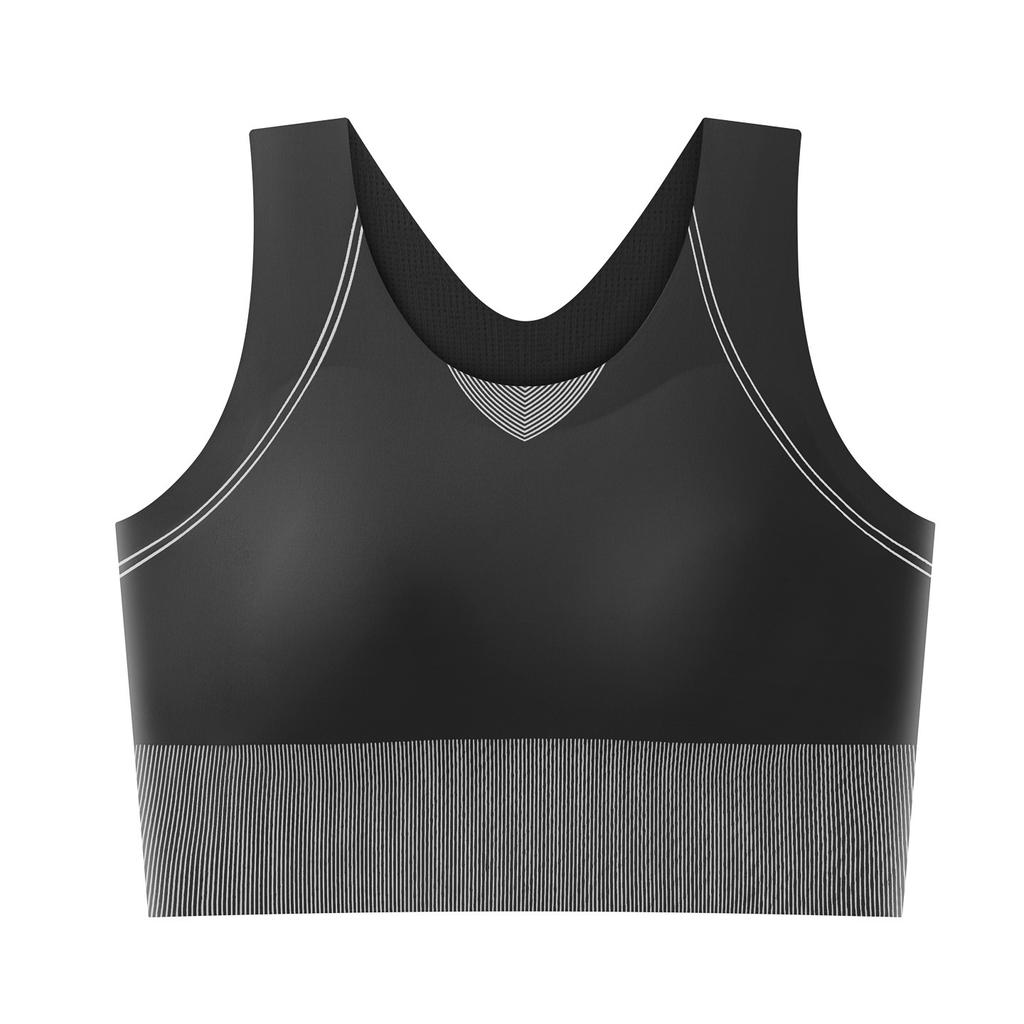 Traceless all-in-one sports underwear women's fixed cup bra thin fitness shockproof running yoga bra vest type