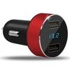 120W Dual USB Car Charger with LED Display Without Charging Cable DC12V-24V Digital Display One To Two Car Charger 3100A 33*59mm