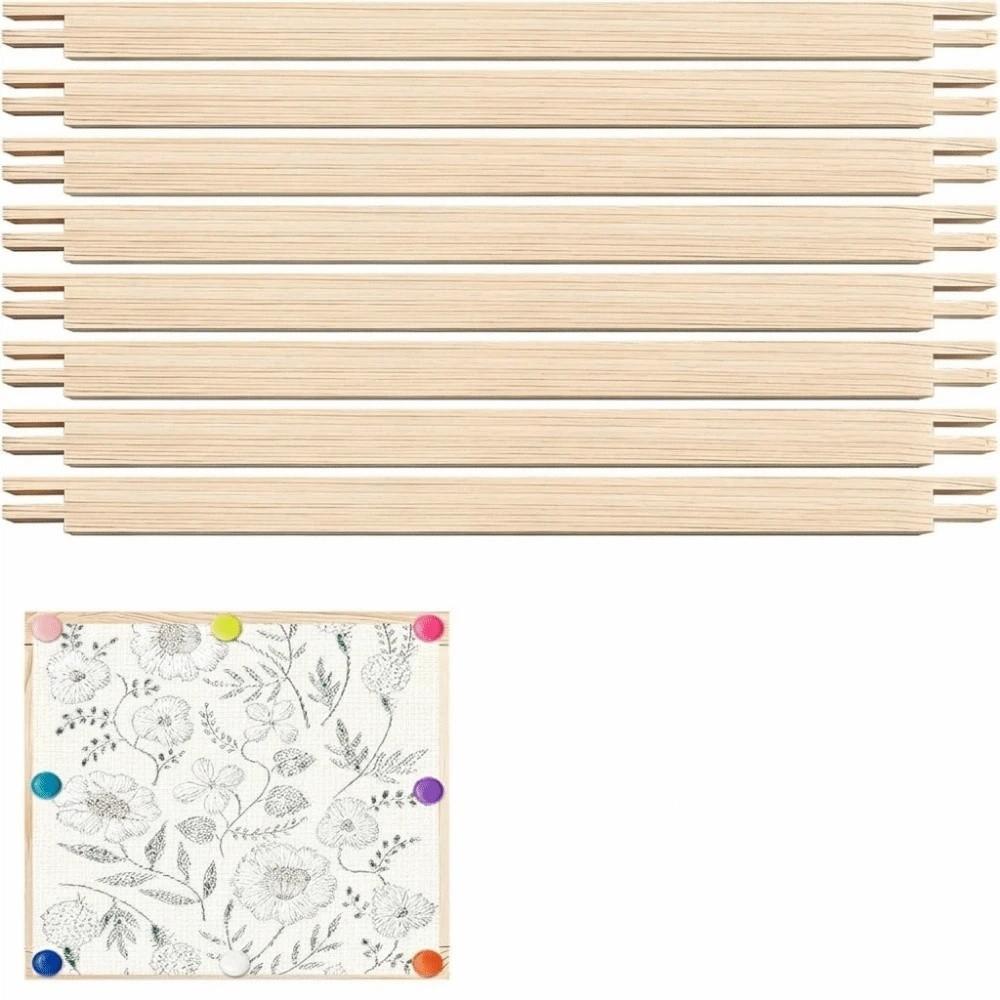 4/8/12Pcs Reusable Canvas Stretcher Bars Durable Wooden Frame Needlepoint Stretcher Bars DIY Craft